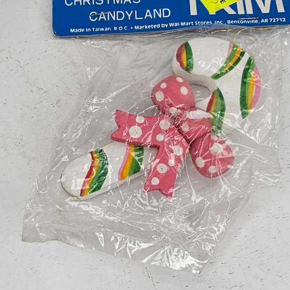 Vintage Tree Trim Christmas Candyland Ornament Candy Cane New Old Stock - Picture 2 of 8